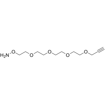 Aminooxy-PEG4-propargyl结构式