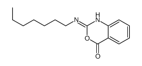 2-(heptylamino)-3,1-benzoxazin-4-one结构式