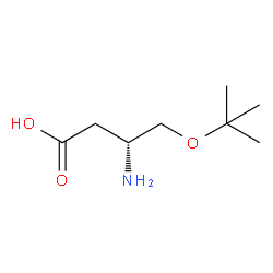 (R)-3-氨基-4-(叔丁氧基)丁酸结构式