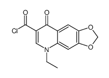 1,3-Dioxolo(4,5-g)quinoline-7-carbonyl chloride, 5-ethyl-5,8-dihydro-8-oxo-结构式