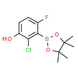 2-氯-4-氟-3-(硼酸频哪醇酯-2-基)苯酚结构式