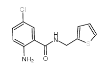 N1-(2-噻酚甲基)-2-氨基-5-氯苯甲酰胺结构式