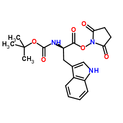 Boc-D-色氨酸N-羟基琥珀酰亚胺酯结构式
