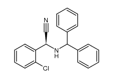 (S)-α-(2-chlorophenyl)-α-[(diphenylmethyl)amino]acetonitrile结构式