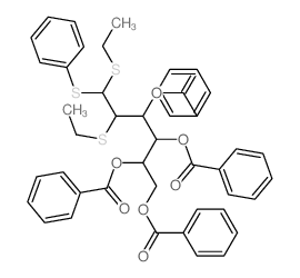 D-Mannose,2-S-ethyl-2-thio-, ethyl phenyl dithioacetal, tetrabenzoate (9CI) Structure