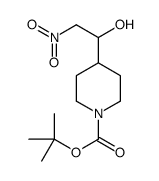 4-(1-羟基-2-硝基-乙基)-哌啶-1-羧酸叔丁酯结构式