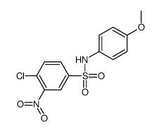 4-氯-N-(4-甲氧基苯基)-3-硝基苯磺酰胺结构式