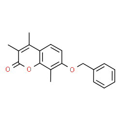 3,4,8-trimethyl-7-phenylmethoxychromen-2-one结构式