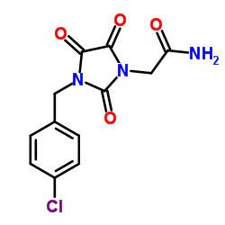2-[3-(4-Chlorobenzyl)-2,4,5-trioxo-1-imidazolidinyl]acetamide Structure