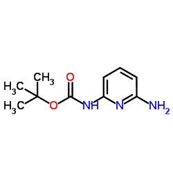 6-氨基吡啶-2-氨基甲酸叔丁酯结构式
