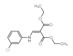 Propanedioic acid,2-[[(3-chlorophenyl)amino]methylene]-, 1,3-diethyl ester Structure