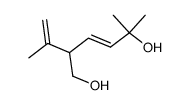trans-5-hydroxy-2-isopropenyl-5-methylhex-3-en-1-ol结构式