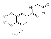 (3,4,5-三甲氧基苯甲酰基)氨基]乙酸结构式