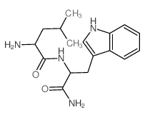 2-amino-N-[1-carbamoyl-2-(1H-indol-3-yl)ethyl]-4-methyl-pentanamide结构式