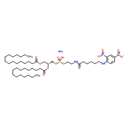 (19R)-32-[(2,4-Dinitrophenyl)amino]-22-hydroxy-22-oxido-16,27-dioxo-17,21,23-trioxa-26-aza-22λ5-phosphadotriacontan-19-yl hexadecanoate ammoniate (1:1) Structure