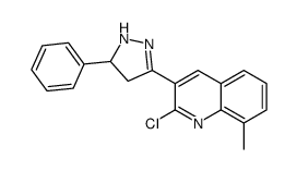 2-chloro-8-methyl-3-(5-phenyl-4,5-dihydro-1H-pyrazol-3-yl)quinoline Structure