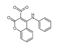 4-anilino-3-nitrochromen-2-one Structure