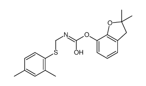 (2,2-dimethyl-3H-1-benzofuran-7-yl) N-[(2,4-dimethylphenyl)sulfanylmethyl]carbamate结构式