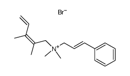 cinnamyldimethyl-[(2Z)-2,3-dimethylpenta-2,4-dienyl]ammonium bromide结构式