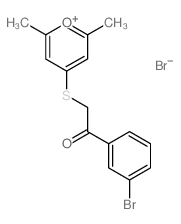 1-(3-bromophenyl)-2-[(2,6-dimethyl-2H-pyran-4-yl)sulfanyl]ethanone Structure