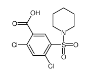 2,4-二氯-5-[哌啶磺酰基] 苯甲酸结构式