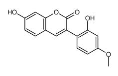 7-hydroxy-3-(2-hydroxy-4-methoxyphenyl)chromen-2-one结构式