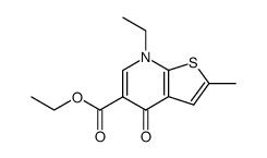 ethyl 7-ethyl-4,7-dihydro-2-methyl-4-oxo-thieno [2,3-b] pyridine-5-carboxylate Structure