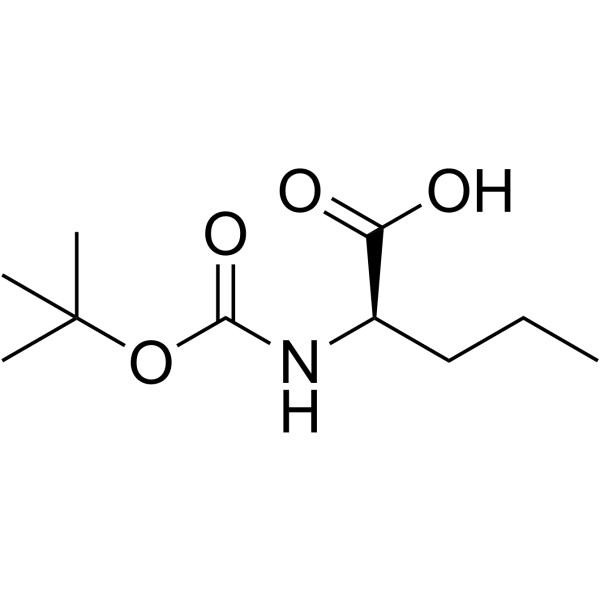 BOC-D-正缬氨酸结构式