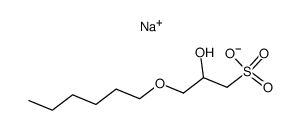 3-(Hexyloxy)-2-hydroxy-1-propanesulfonic acid sodium salt Structure