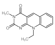 Pyrimido[4,5-b]quinoline-2,4(3H,10H)-dione, 10-ethyl-3-methyl- Structure