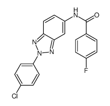 N-[2-(4-chlorophenyl)benzotriazol-5-yl]-4-fluorobenzamide Structure
