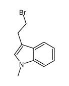 3-(2-溴乙基)-1-甲基吲哚结构式