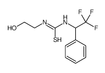 1-(2-hydroxyethyl)-3-(2,2,2-trifluoro-1-phenylethyl)thiourea结构式
