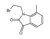 1-(2-溴乙基)-7-甲基-1H-吲哚-2,3-二酮结构式