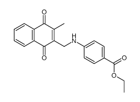 4-[(3-Methyl-1,4-dioxo-1,4-dihydro-naphthalen-2-ylmethyl)-amino]-benzoic acid ethyl ester结构式