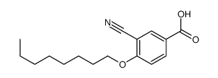 3-cyano-4-octoxybenzoic acid Structure