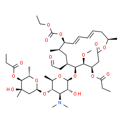 Leucomycin V, 9-(ethyl carbonate) 3,4B-dipropanoate Structure