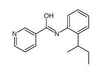 3-Pyridinecarboxamide,N-[2-(1-methylpropyl)phenyl]-(9CI) Structure