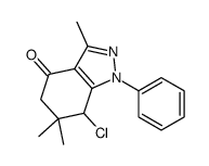 7-chloro-3,6,6-trimethyl-1-phenyl-5,7-dihydroindazol-4-one Structure