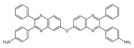 4-[7-[3-(4-aminophenyl)-2-phenylquinoxalin-6-yl]oxy-3-phenylquinoxalin-2-yl]aniline结构式