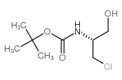 [(1R)-2-氯-1-(羟基甲基)乙基]-氨基甲酸叔丁酯结构式