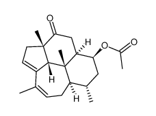 5β-Acetoxy-2,2a,4aα,5,6,7,7aα,8,10bβ,10c-decahydro-2aβ,7α,10,10cβ-tetramethylnaphtho[2,1,8-cde]azulene-3(4H)-one Structure