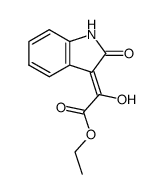 Hydroxy-[2-oxo-1,2-dihydro-indol-(3Z)-ylidene]-acetic acid ethyl ester结构式