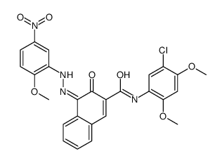 N-(5-Chloro-2,4-dimethoxyphenyl)-3-hydroxy-N-[(2-methoxy-5-nitrophenyl)azo]-2-naphthalenecarboxamide Structure