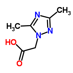 2-(3,5-二甲基-1H-1,2,4-三唑-1-基)乙酸结构式