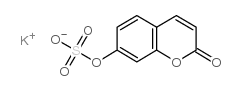2-oxo-2h-1-benzopyran-7-yl-sulfate potassium salt结构式