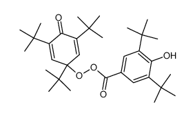 1,3,5-tri-tert-butyl-4-oxo-2,5-cyclohexadienyl 3,5-di-tert-butyl-4-hydroxyperbenzoate Structure