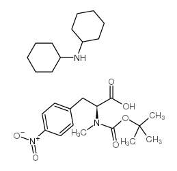 Boc-N-甲基-4-硝基-L-苯丙氨酸二环己基铵盐结构式