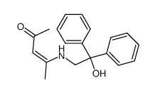 N-(2,2-diphenyl-2-hydroxyethyl)-4-amino-3-penten-2-one Structure