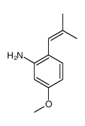 Benzenamine, 5-methoxy-2-(2-methyl-1-propenyl)- (9CI)结构式